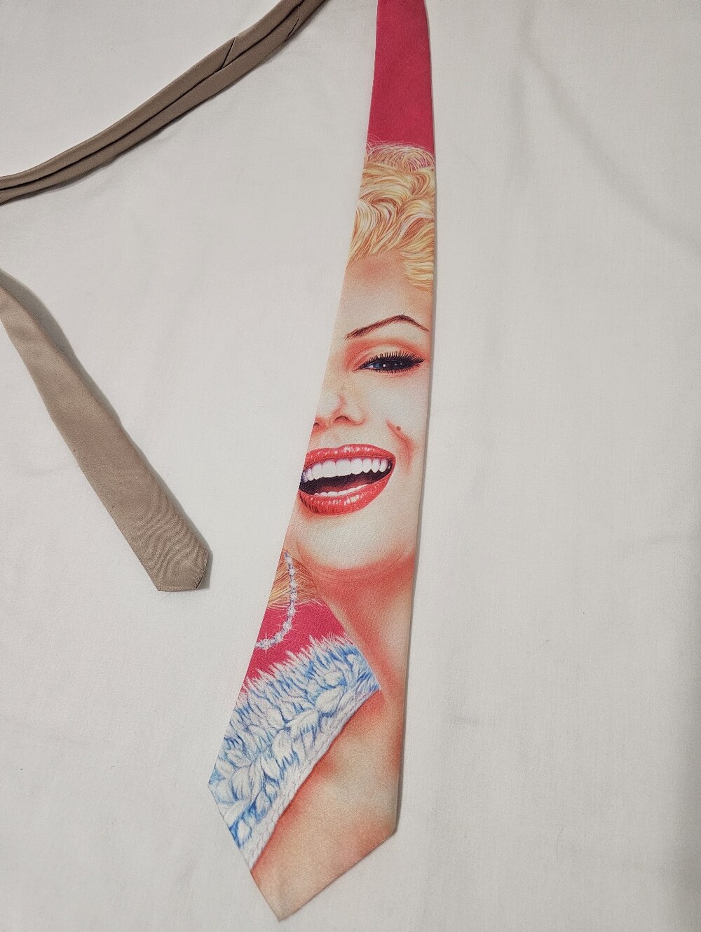 Vintage 1991 Marilyn Monroe Portrait Tie Ralph Marlin USA Made Licensed Novelty